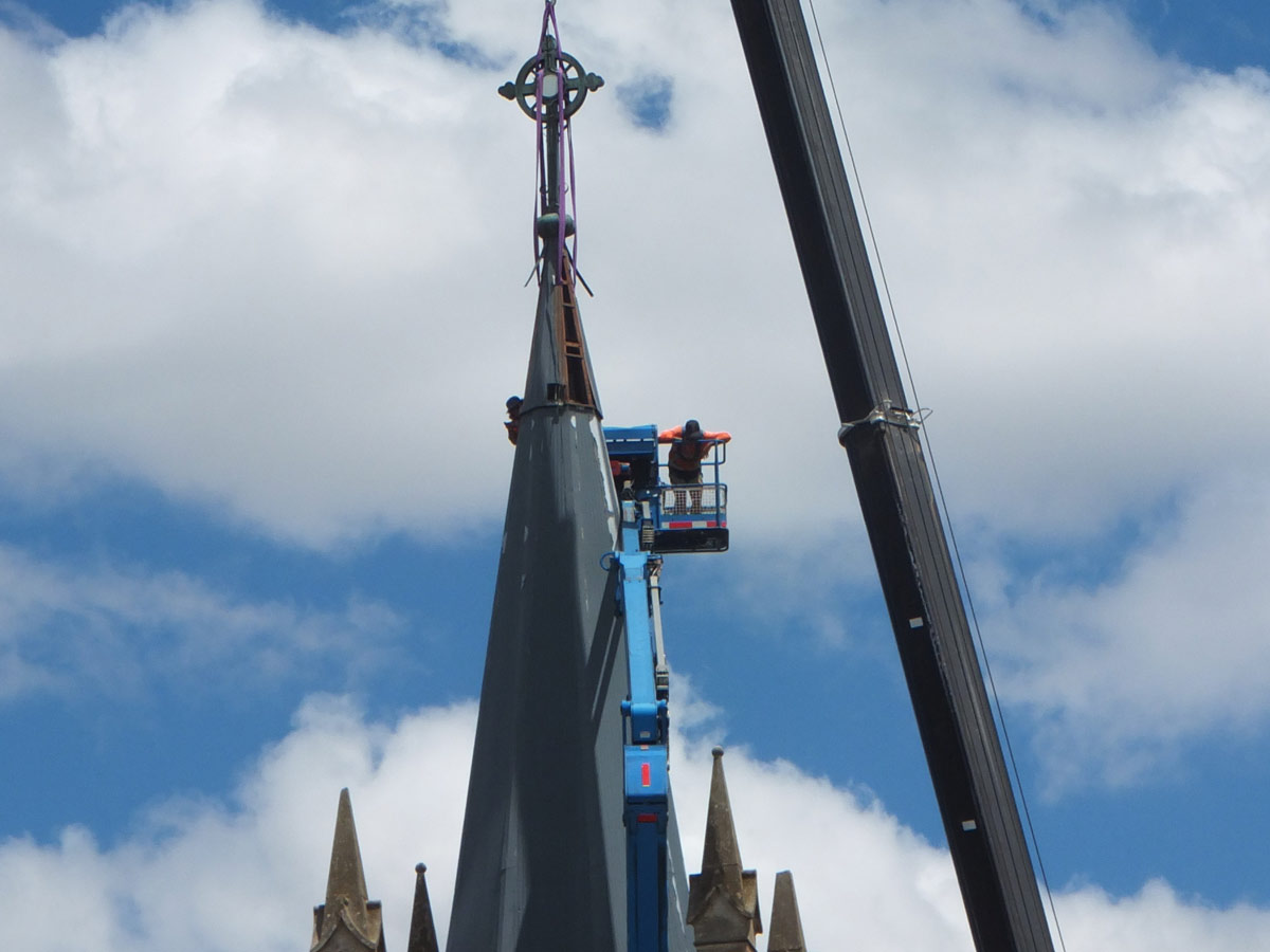 PCR, Insurance, Insurance Claims, Young Parish, rebuilding, new structure, bell tower