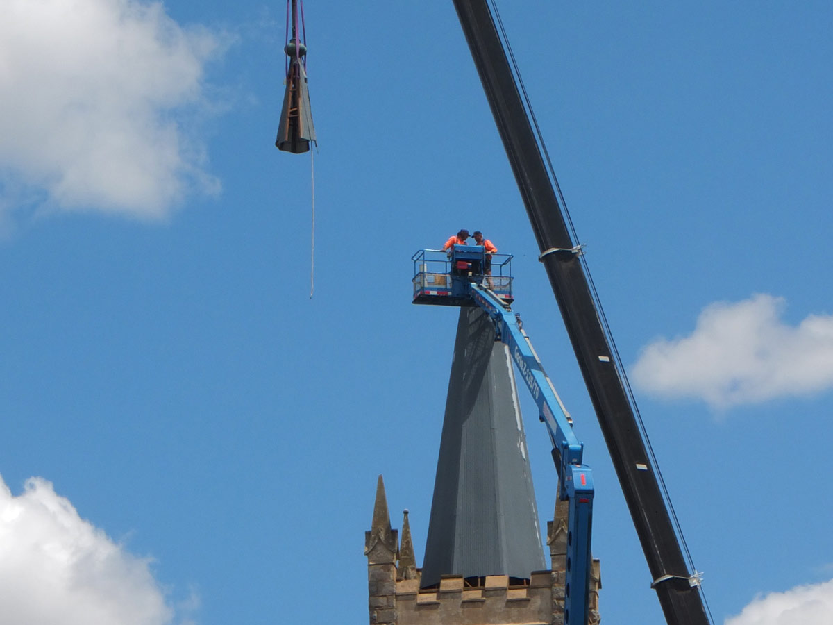 PCR, Insurance, Insurance Claims, Young Parish, rebuilding, new structure, bell tower