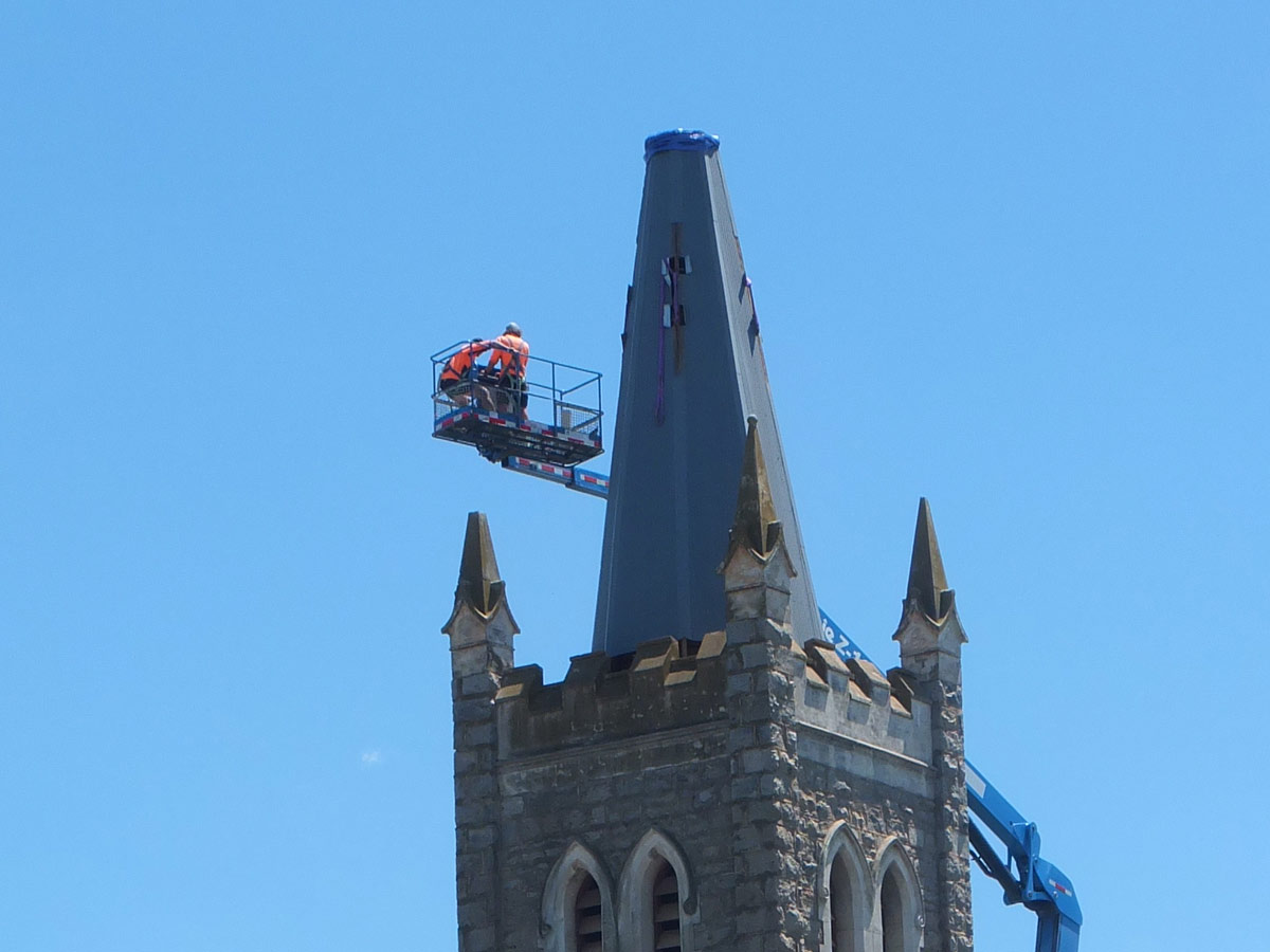 PCR, Insurance, Insurance Claims, Young Parish, rebuilding, new structure, bell tower