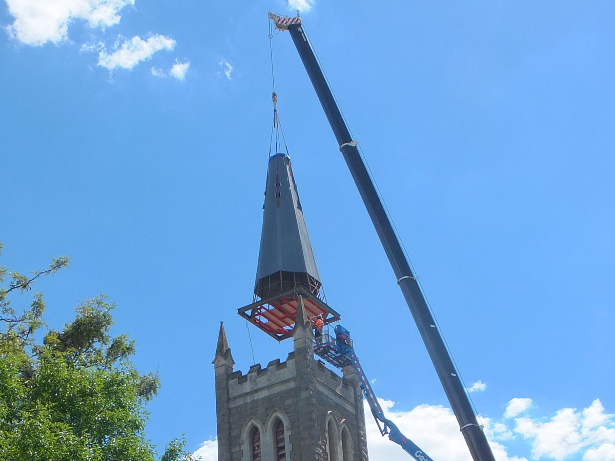 PCR, Insurance, Insurance Claims, Young Parish, rebuilding, new structure, bell tower