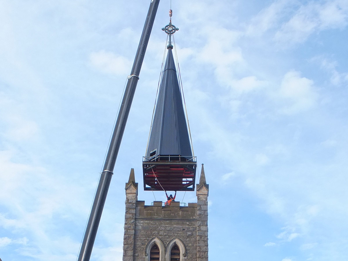 PCR, Insurance, Insurance Claims, Young Parish, rebuilding, new structure, bell tower